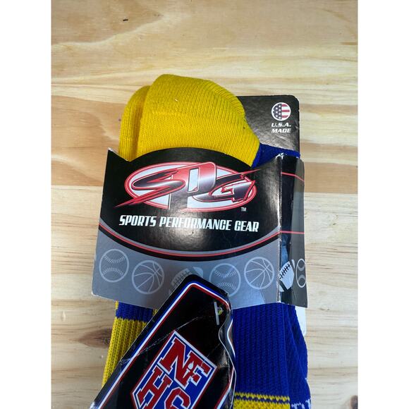 NWT Klein Bearkats Sports Performance Blue And Yellow Socks Size Large Adult - Picture 11 of 13